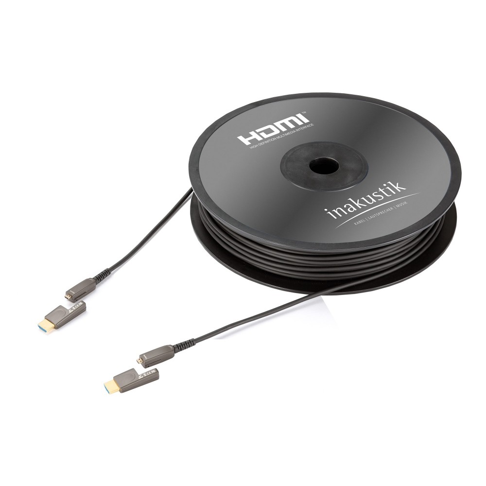 Optisk HDMI-kabel micro 24 Gbps/2.0b - Opptil 100 meter - in-akustik