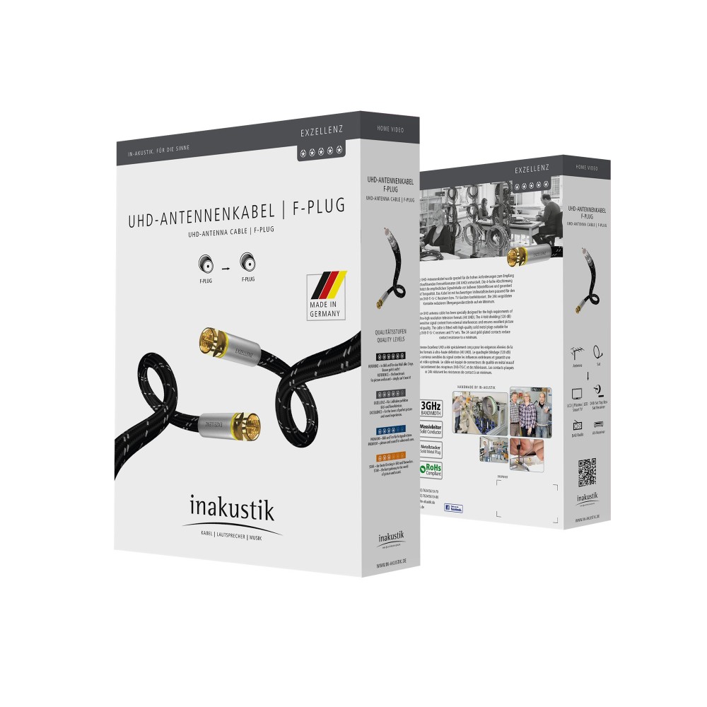 Antennekabel F-plugg 120 dB - Excellence - Inakustik