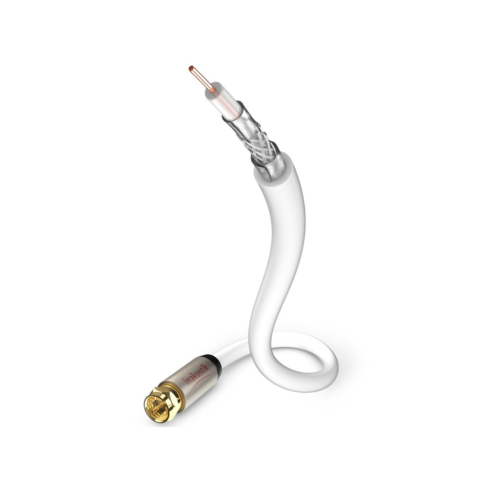 Antennekabel F-plugg 100 dB - Premium - In-akustik
