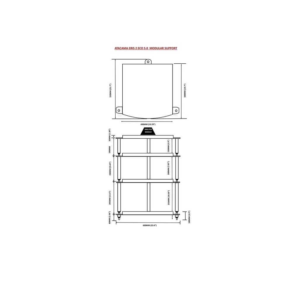 Atacama Eris 2 ECO 5.0 hifi-møbel - Heltre mørk bambuss