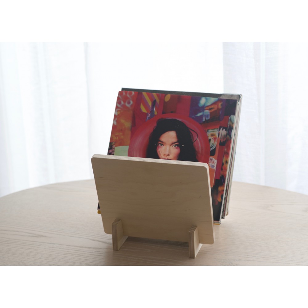 Vinylstativ / LP-stativ / platestativ kryssfinér bjørk - Lydglede