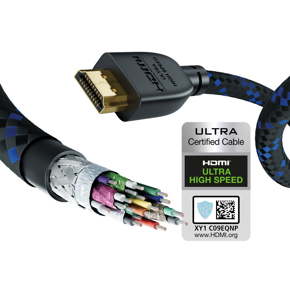 HDMI-kabel Premium (HDMI 2.1b, 10K/120Hz, 48Gbps) - Inakustik