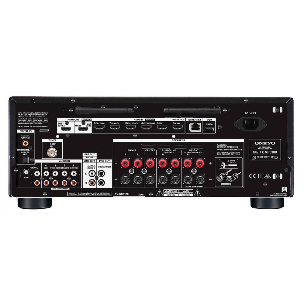 Onkyo TX-NR6100 hjemmekinoreceiver - 7.2 kanaler