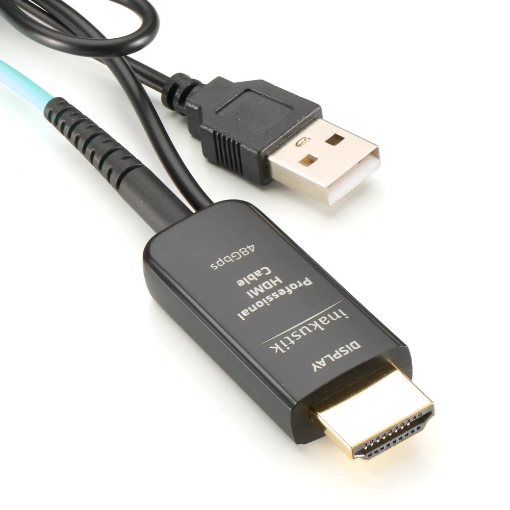 Inakustik optisk MPO HDMI-kabel - 10K, HDMI 2.1b, 48 Gbps