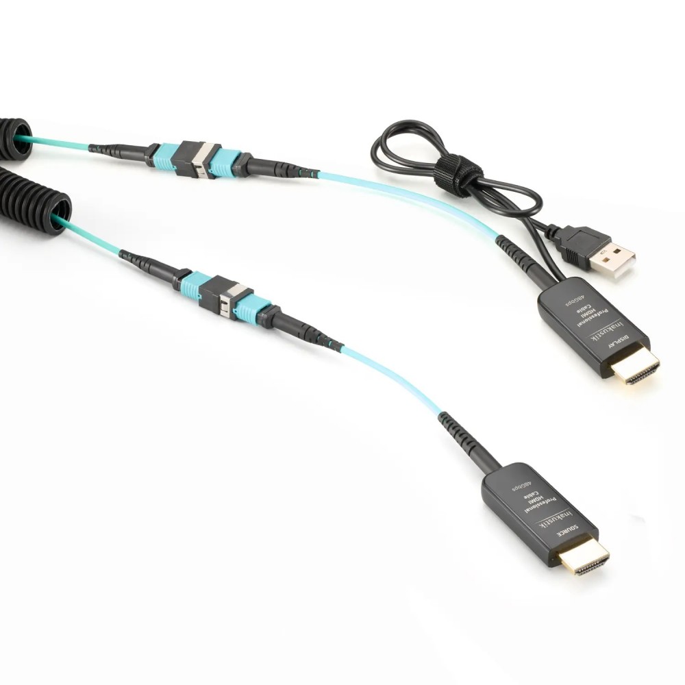 Inakustik optisk MPO HDMI-kabel - 10K, HDMI 2.1b, 48 Gbps