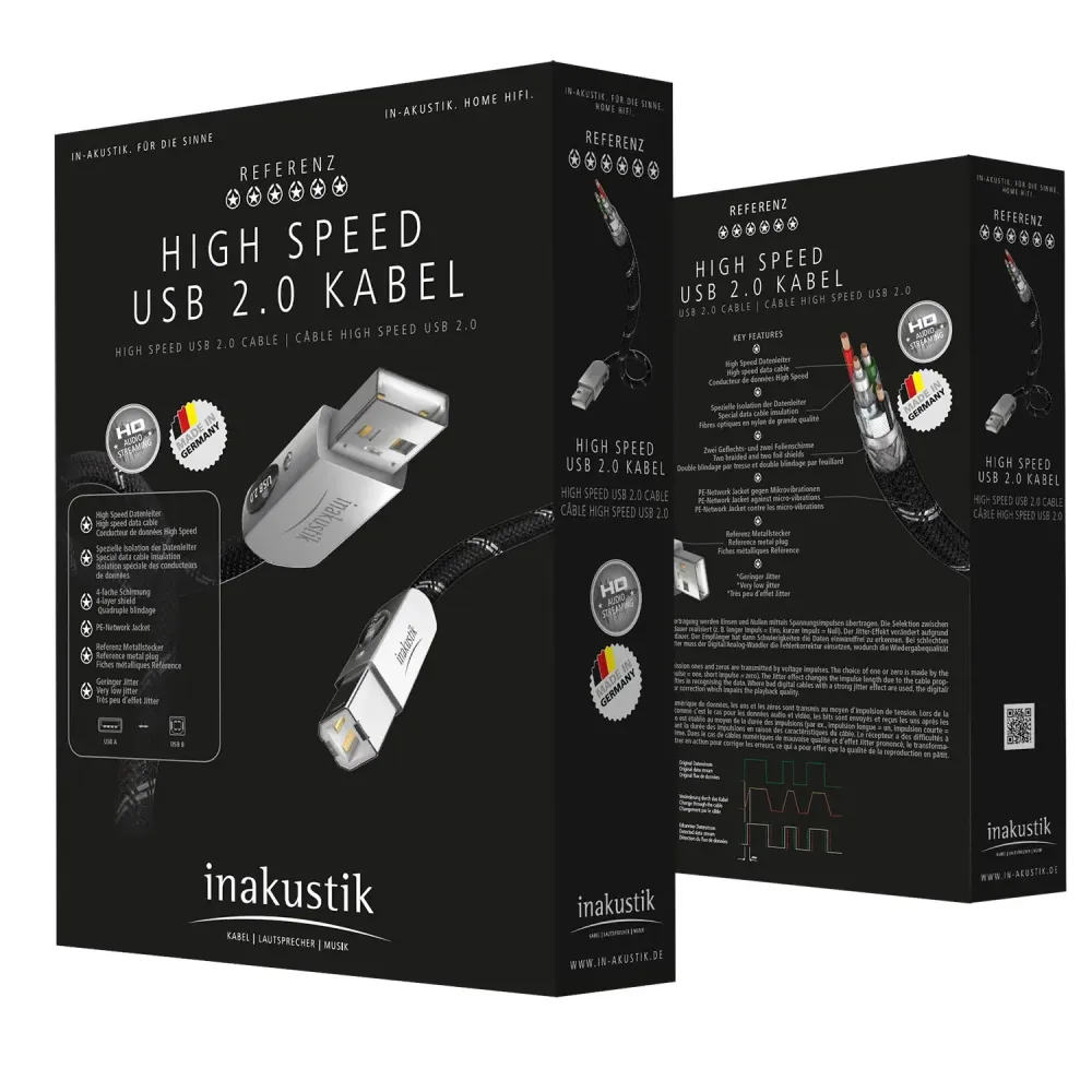 USB-kabel (A-B) - Reference - Inakustik