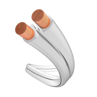 Høyttalerkabel kobber 4 mm² hvit - 13 m - Ryddesalg